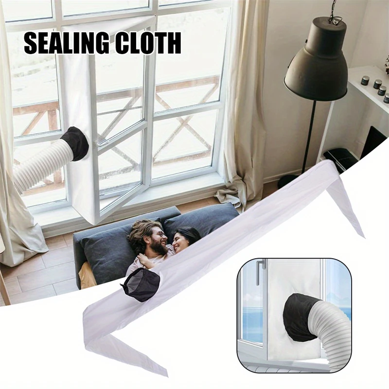 1 قطعة مقاوم للماء المحمولة التيار المتناوب نافذة الختم للنوافذ المائلة المائلة سهلة التركيب مكيف الهواء المحمول قماش عازل #3