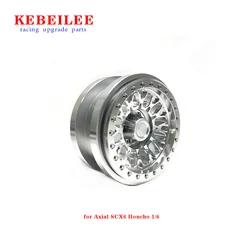 KEBEILEE CNC 2.9'' Aluminum Bead Lock Wheel For Axial SCX6 Trail Honcho 1/6 1pcs