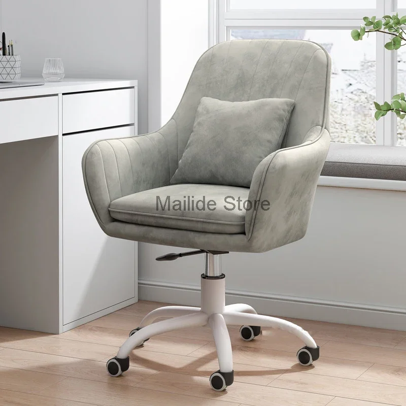 Nordic Home Office Chairs Modern Creative Office Furniture Backrest Computer Chair Lift Swivel Armchair Soft Cushion Game Chair