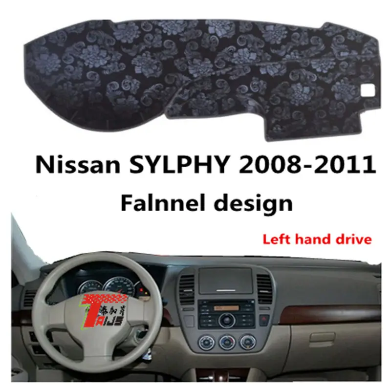 

TAIJS Car Dashboard Cover Dash Mat For Nissan SYLPHY 2008-2011 Left Hand Drive Auto Non-slip Sun Shade Pad Carpet