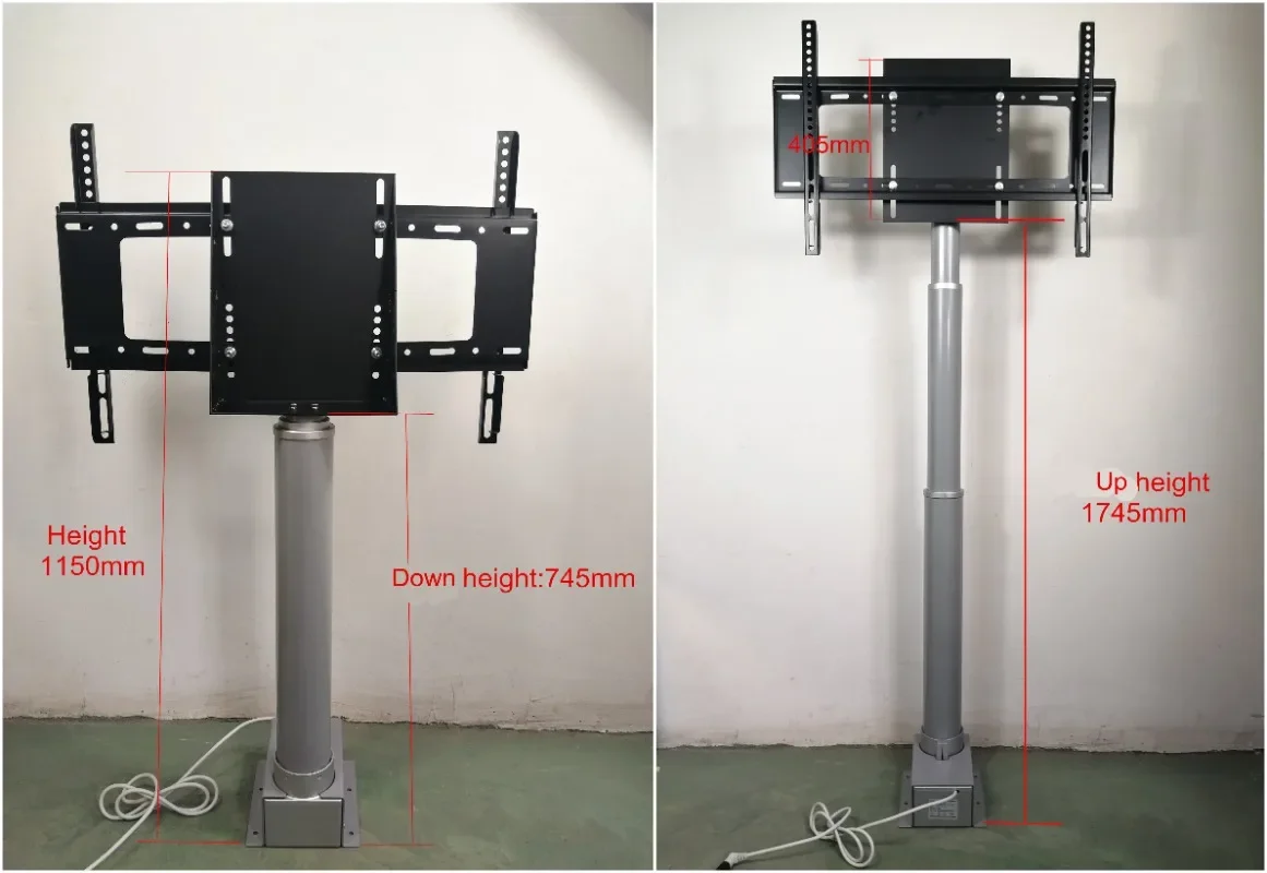 Conference room remote control vertical drop down ceiling TV