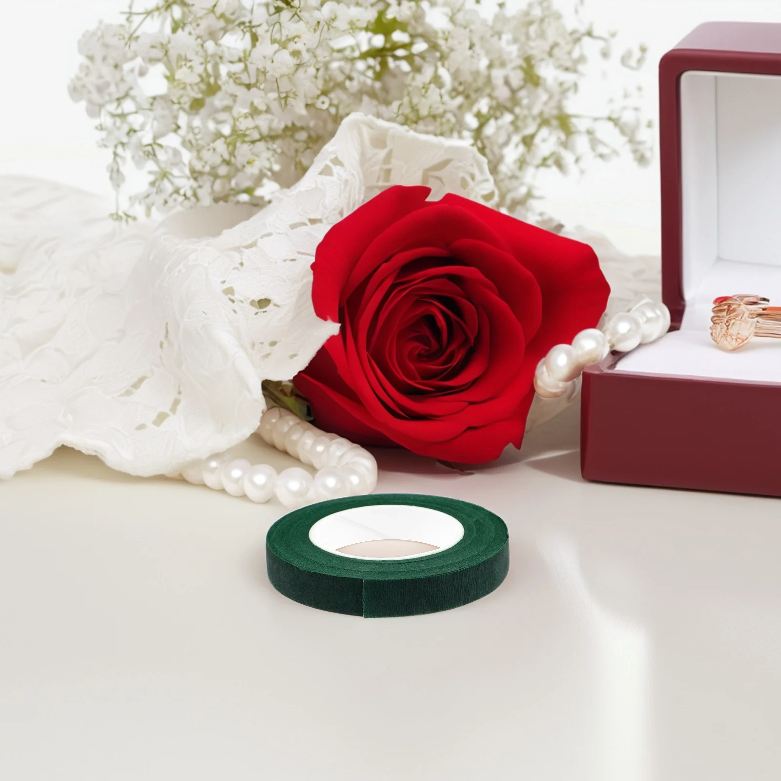 

1Set Floral Tape Kit Floral Wire Green Flexible Stems for Artificial Flower Bouquet Making Craft Supplies Florist Tape Green