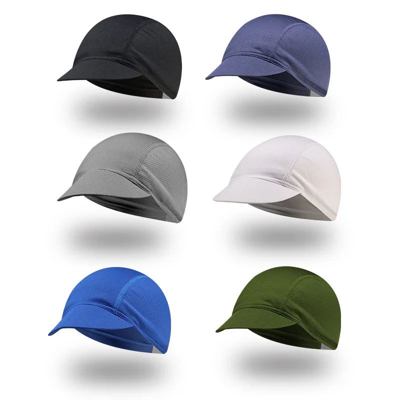 Men Outdoor Quick-Drying Bicycle Riding Cap Mesh Fabrics Breathable Solid Color Cycling Hat Women Portable Dustproof Sports Hat