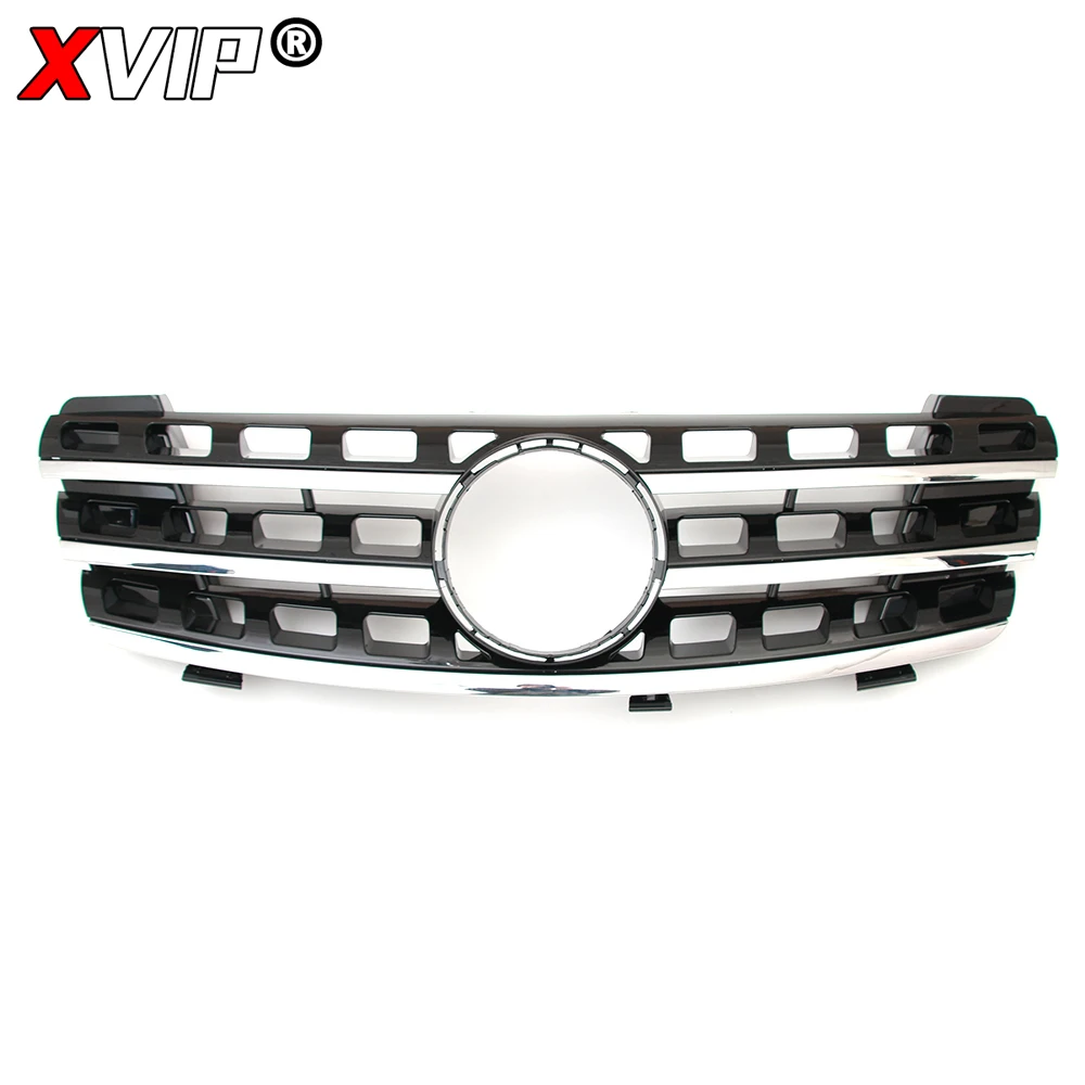 XVIP AMG Style Upper Grid Black Front Bumper Grille For Mercedes Benz ML-Class W164 2005-08 ML320 ML350 ML500 ML550 Racing Grill