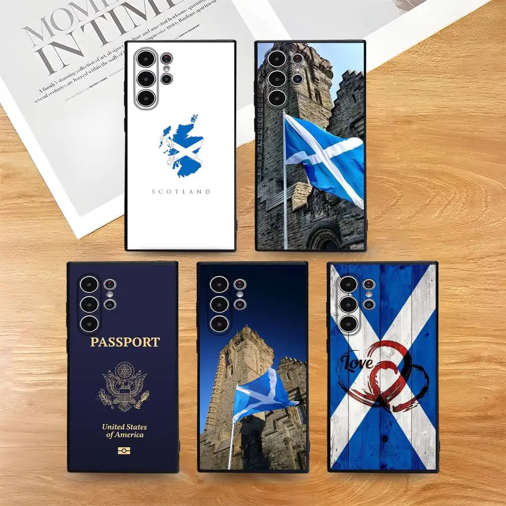 

Scotland Scottish Passport Flag Phone Case Skin-Friendly Soft TPU Case Compatible With Samsung S21/S22/S23/S24/S25 FE/Plus/Ultra