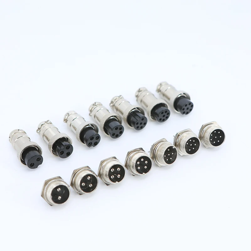 GX16 Metal Aviation Socket Coupler 2/3/4/5/6 Male-Female Connector Core Pin Electric Cable Terminal Fixed Butt Mobile Type K