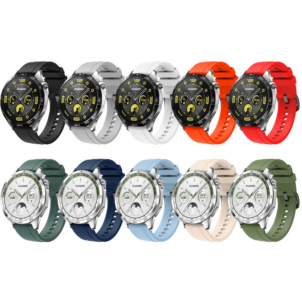 سوار معصم من السيليكون لساعة هواوي ، سوار ، سوار ، نفس اللون ، GT 4 ، 46 ، GT4