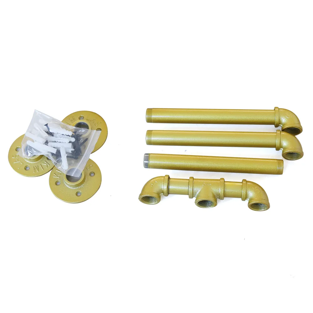 Commercial Garment Clothe Closet Storage Rack Iron Pipe Wall Mounted Hanging Rod