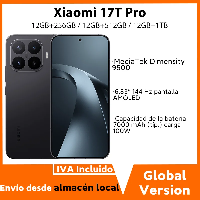 Global Version Xiaomi 17T Pro Smartphone MediaTek Dimensity 9500 7000mAh 100W 6.83" 144Hz Display 50MP OIS Camera IP68 Xiaomi Cellphone