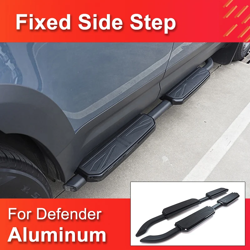 High Quality Fixed Side Step for Land Rover Defender 110 Pedal Includes installation bracket and screws