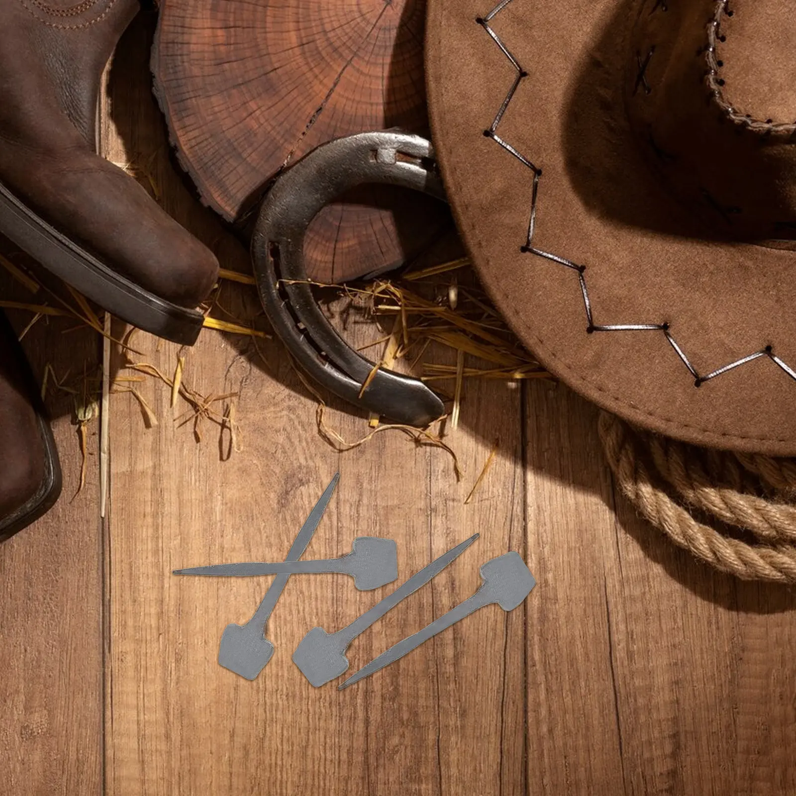 

10Pcs Small Horseshoe Nails Rugged Iron Construction High Strength Fixing Tool for Horse Tack Reduced Muscle Fatigue