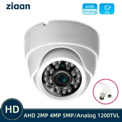 HD Analog/AHD 1200TVL 2MP 4MP 5MP Dome CCTV Kamera Geniş Açılı Gözetim Kameraları Sistemi ile Gece Görüşlü Güvenlik Kameraları