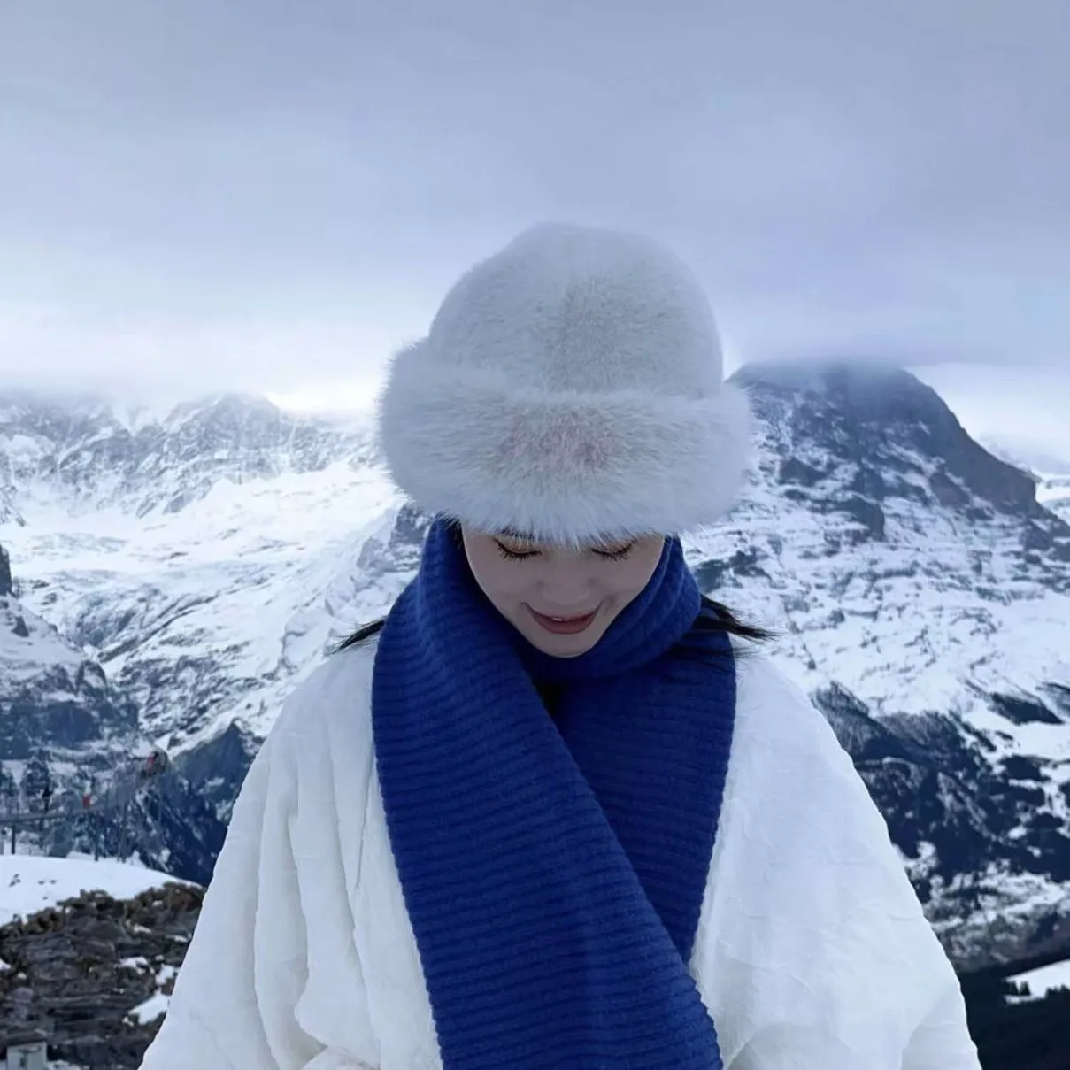 رقيق الفراء صياد قبعة للنساء الشتاء أفخم غطاء حماية الأذن يندبروف الدافئة الإناث بنما قبعات الصلبة موضة قبعة بحافة #4