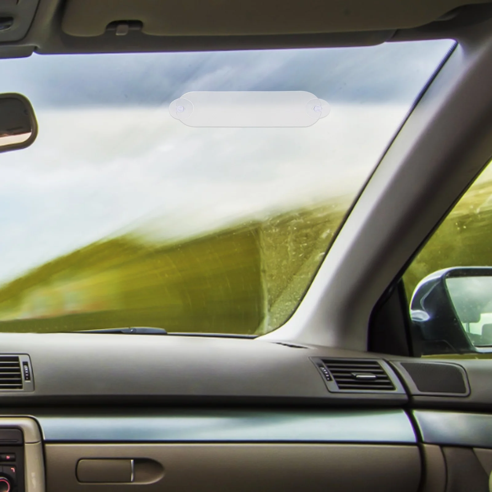 

2Pcs Clear Acrylic Parking Permit Holder Strong Suction Cups Car Windshield Toll Holder Transparent