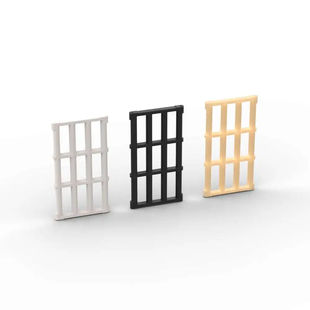 MOC 10PCS 92589 Bar 1x4x6 Building Blocks Kit Door Window Grille With End Brick Particle Educational Assemble Toys Birthday Gift