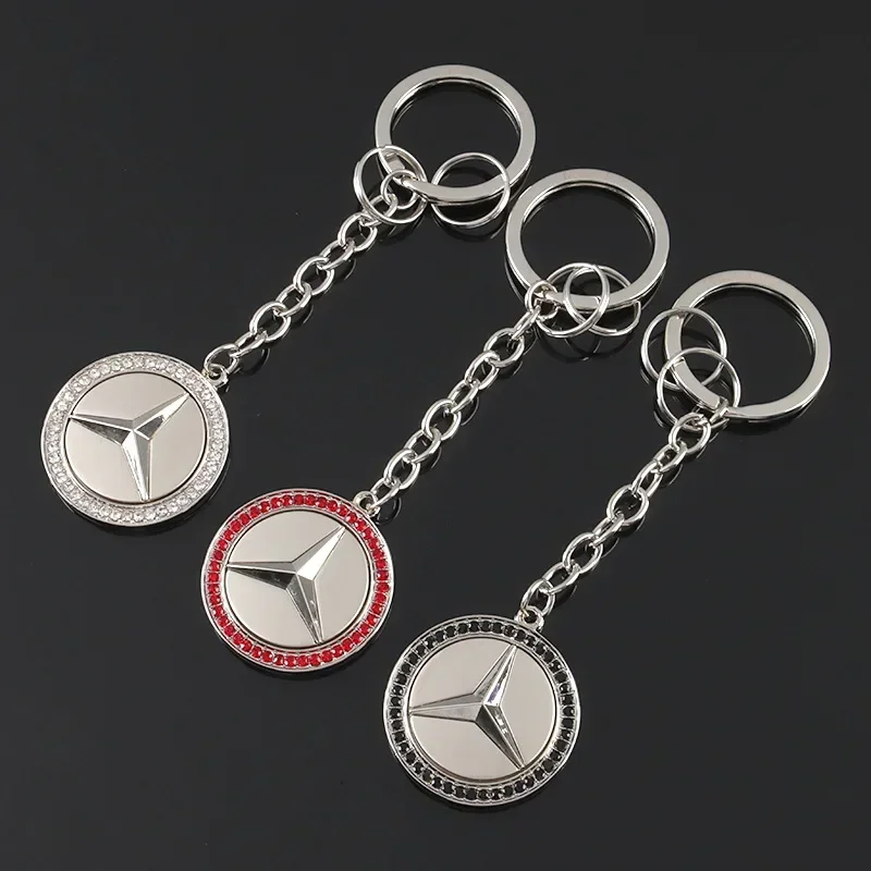 Alloy Car Keychain Keyring Key Ring Holder For Mercedes Benz Mercedes Benz W204 C63 W124 W203 A B C E S CLASS CLA CLS SL SLC SLK