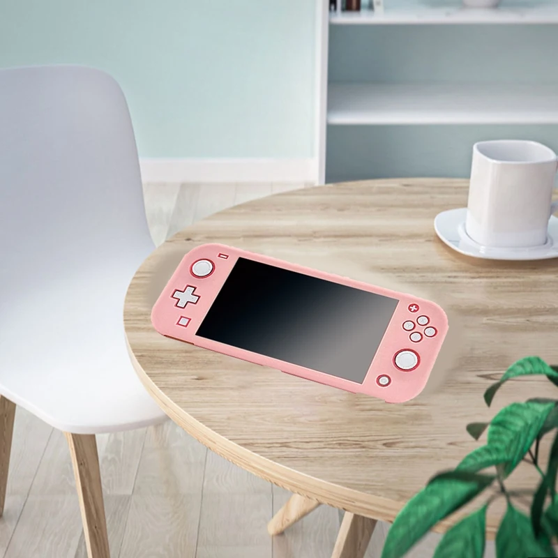 Étui de protection rose pour console de jeux Nintendo Switch Lite avec support, étui rigide, support de déclinaison