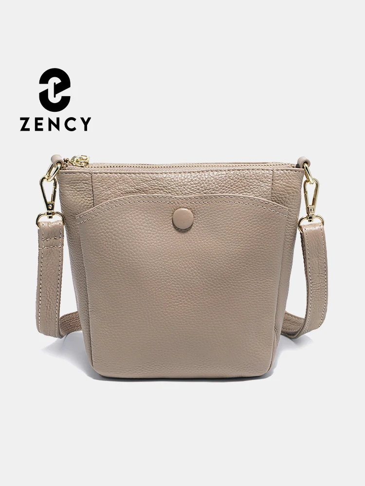 

Zency Laides Small Soft Cow Leather Handbag New In Casual Women Crossbody Bag Simple Winter Bucket Bag For Phone Female Purses