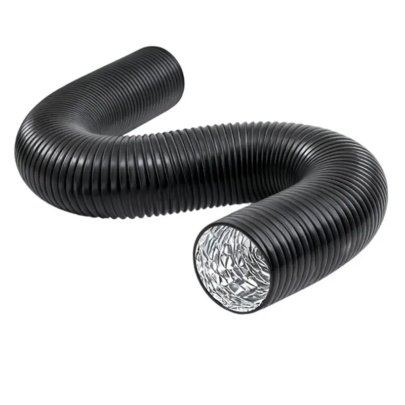 A96K-Aluminum Foil Vent Hose 6-Inch X 3 Meter Telescopic Double-Layer Design For Range Hoods And Bathroom Exhaust Fans