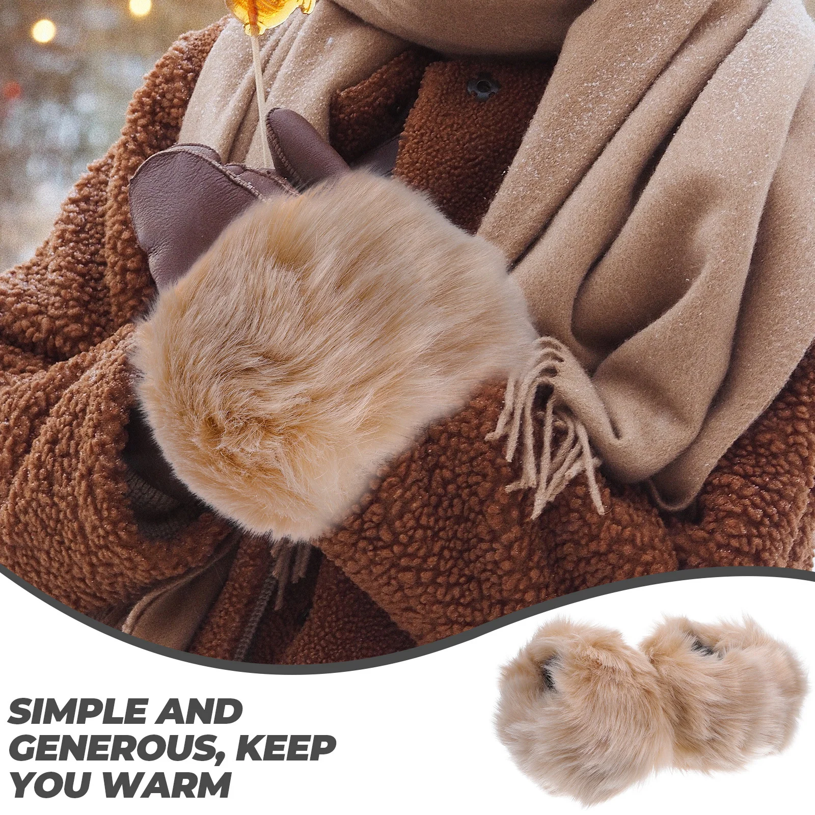 

Wrist Cuff Warmer Cuffs for Wrists Decorative Winter Women Furry Slap Bracelet