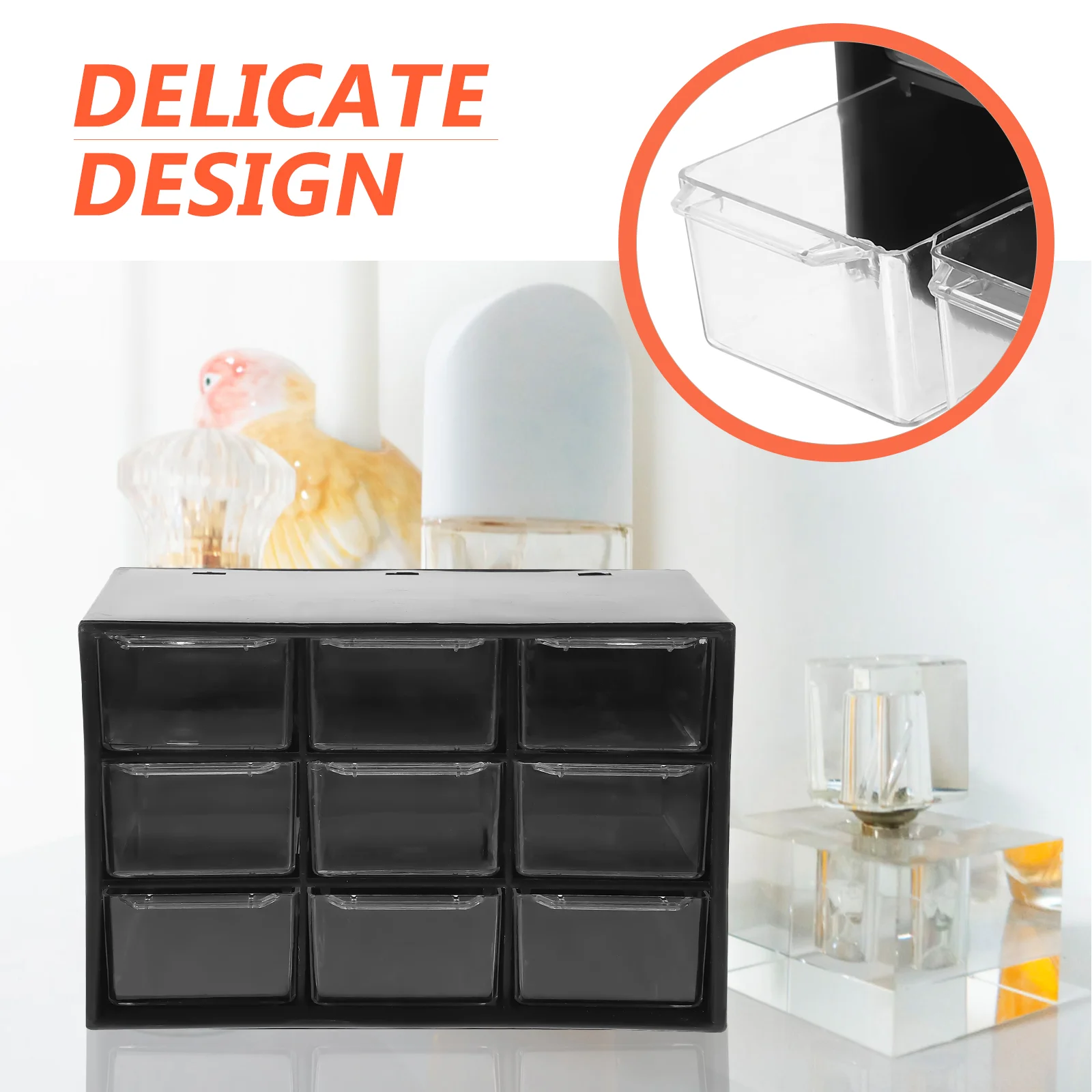 Drawer Storage Box Multi-function Desk Organizer Desktop Drawers Mini Makeup Plastic Case Office Work