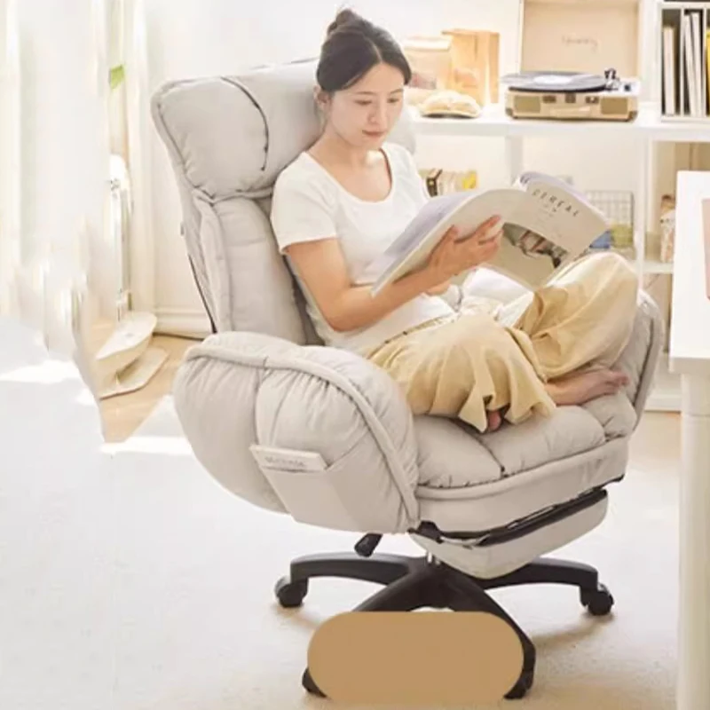 Chaise de bureau en velours pour enfants, repose-pieds à roulettes, dossier bon marché, chaise de bureau relaxante pour étudiants, meubles de maison