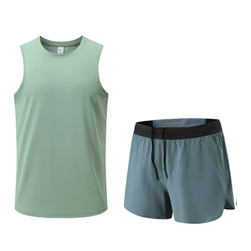Men's Sports Set Breathable Speed Drying Outdoor Mountaineering Hiking Athletics Marathon Training Travel Men's Running Set
