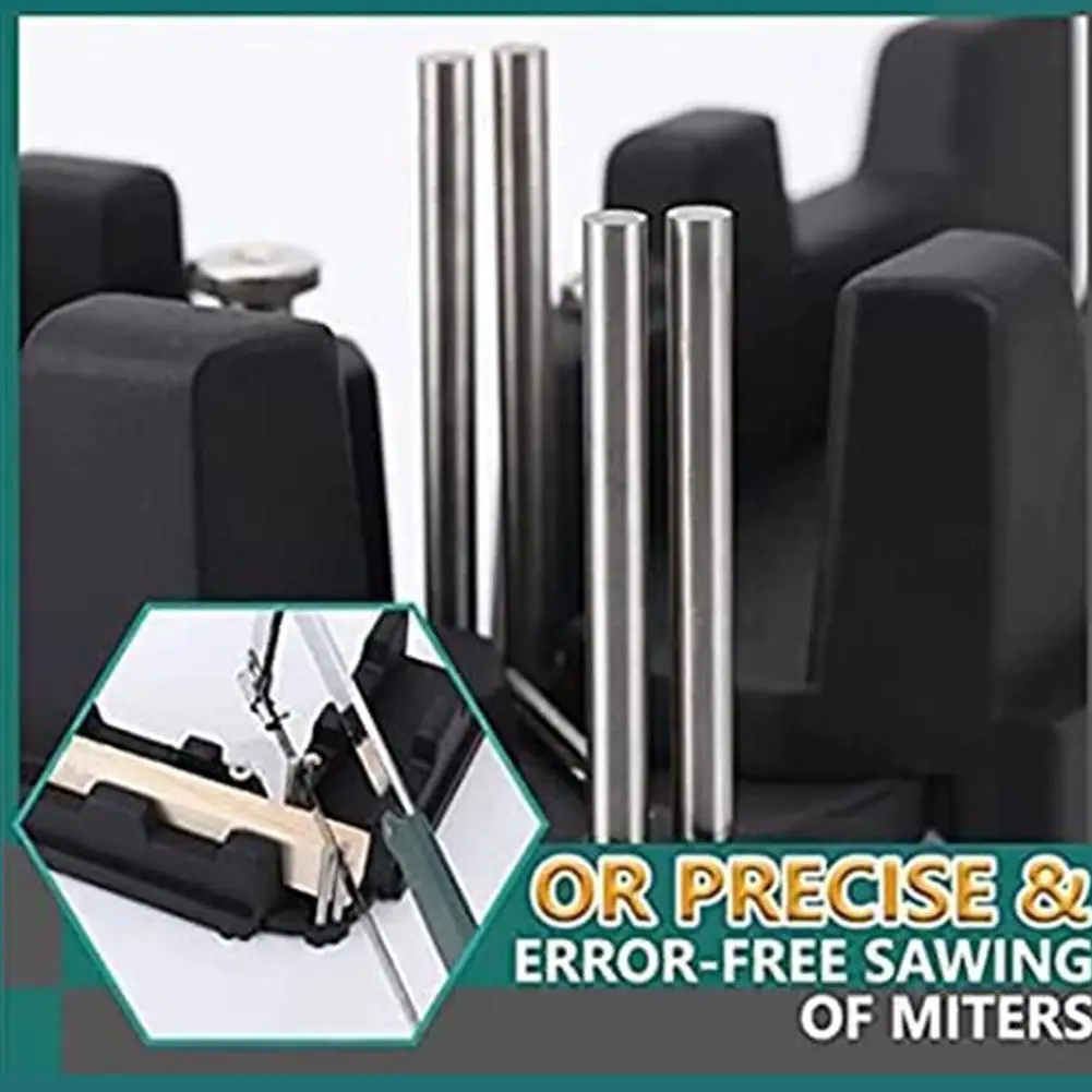 

Bevel Gauge And Mitre Box 2-in-1 Measuring Cutting Tool Measure Bevels Miter Sawing Angle For Baseboards S6S1