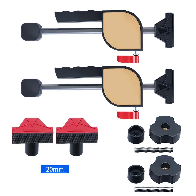 1 Set Lever Action Tabletop Hole Locator Set 20mm Woodworking Table Hold Down Fixture Adjustable Carpentry Fastening Accessory