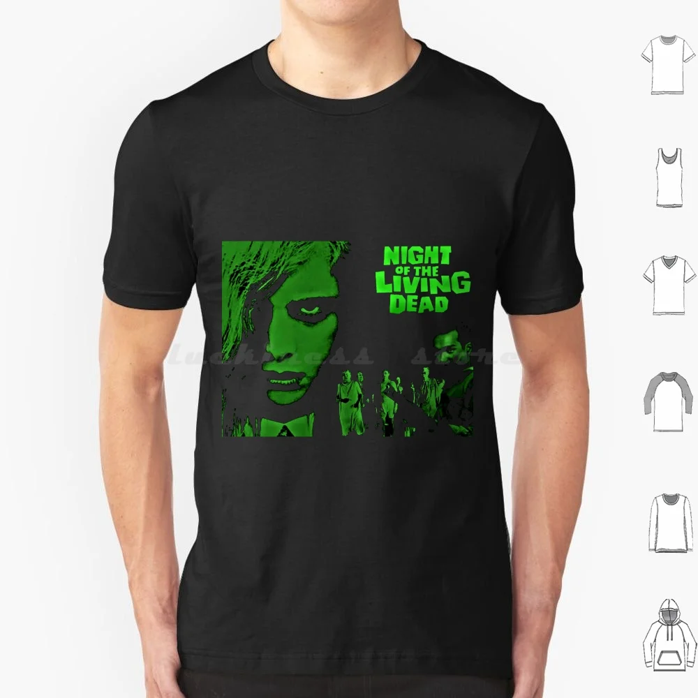 The Night Of The Living Dead T Shirt Cotton Men Women DIY Print Night Dead Living Cinema Terror Zombie Zombies Movie Films Green