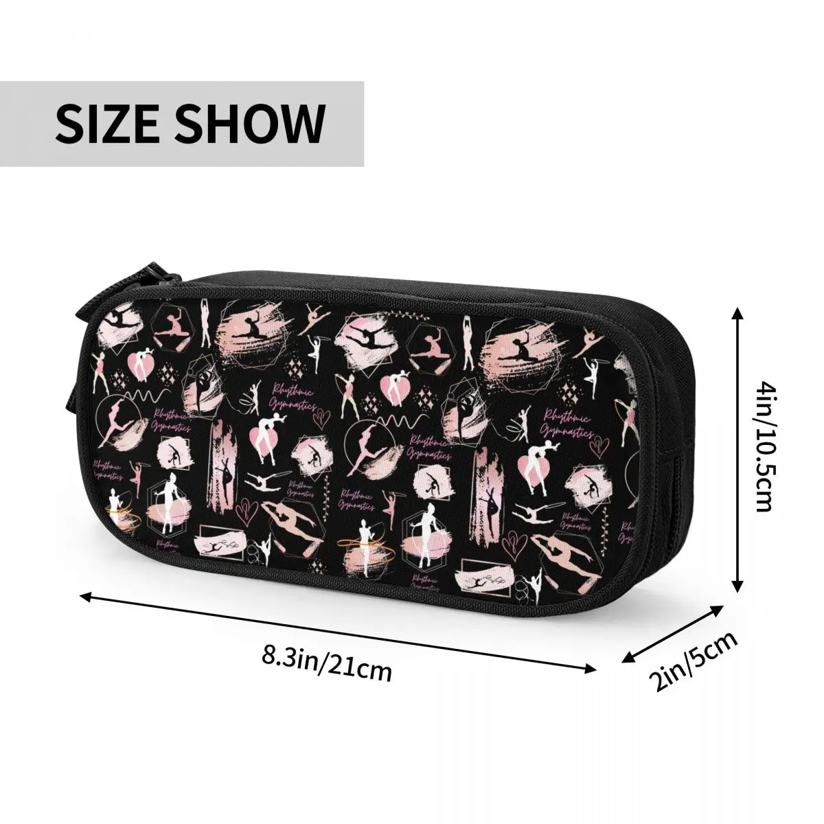 Imagem -04 - Ginástica Rítmica Dança Lápis Cases Grande Capacidade Lápis Pouch Personalizado Bonito Estudantes Papelaria Menina e Menino