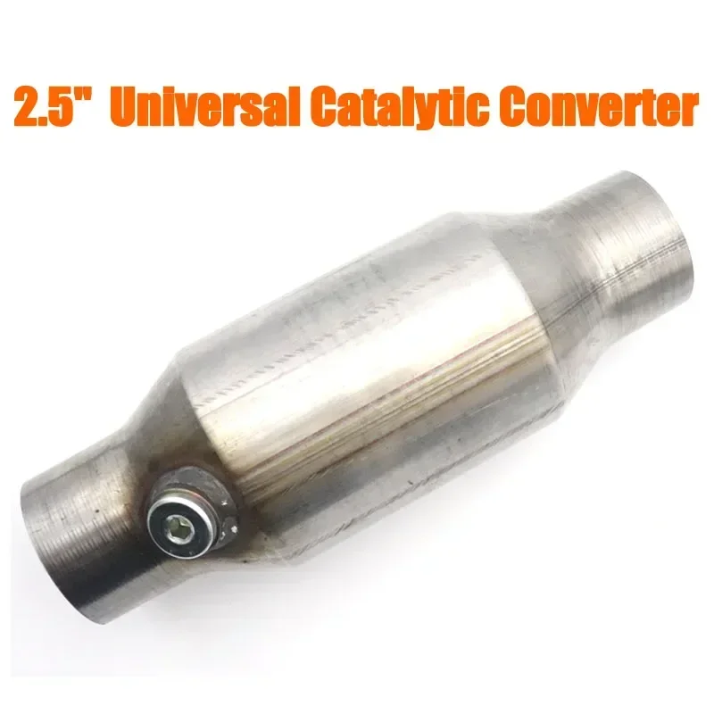 

2.5 Inch Universal OBD Ceramic Catalyst 400 Cells High Flow Front Catalytic Converter Direct-Fit with O2 Port