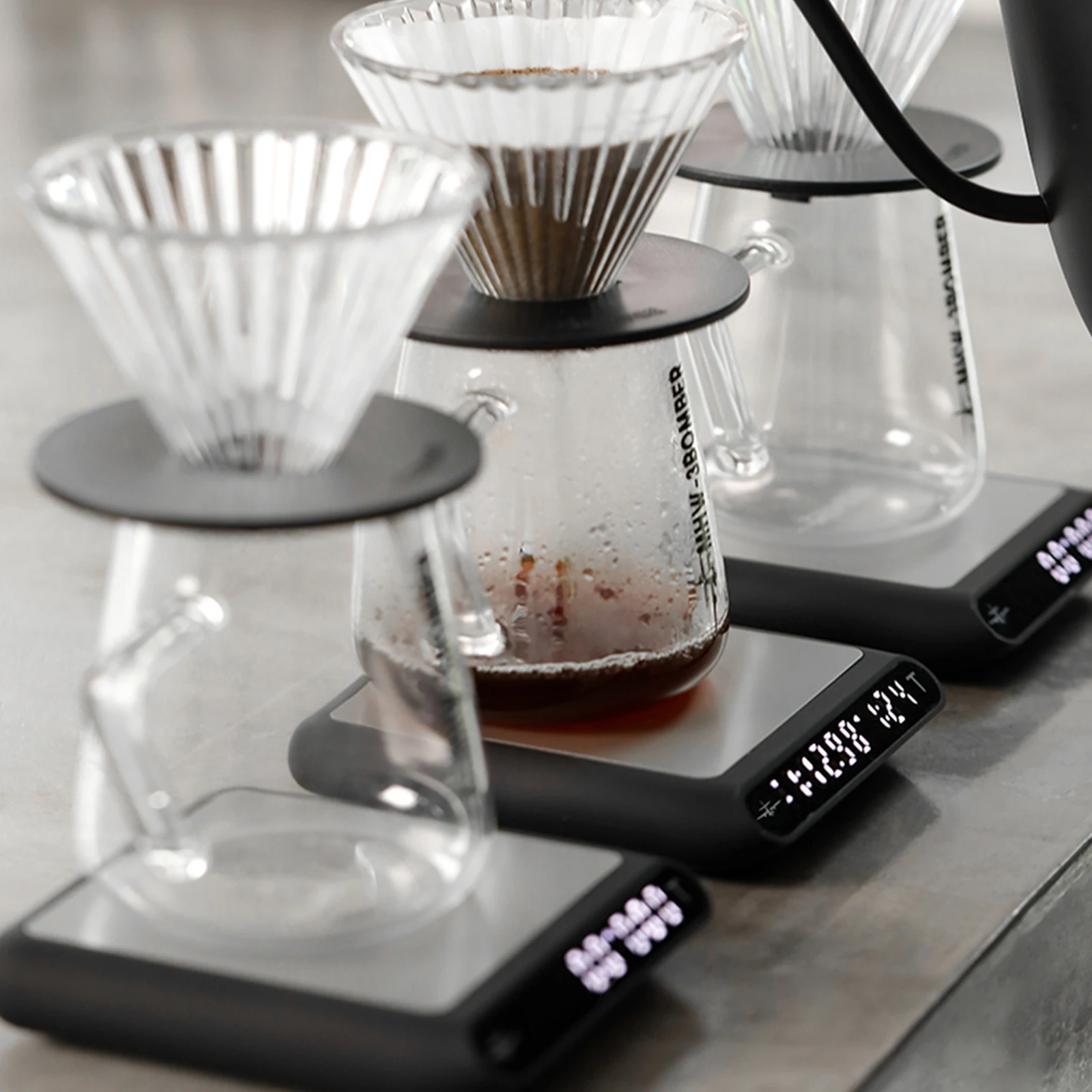 MHW-3BOMBER Intelligent Electronic Coffee Scale with Automatic Timing Delicate Mini Kitchen Scales Chic Home Barista Accessories