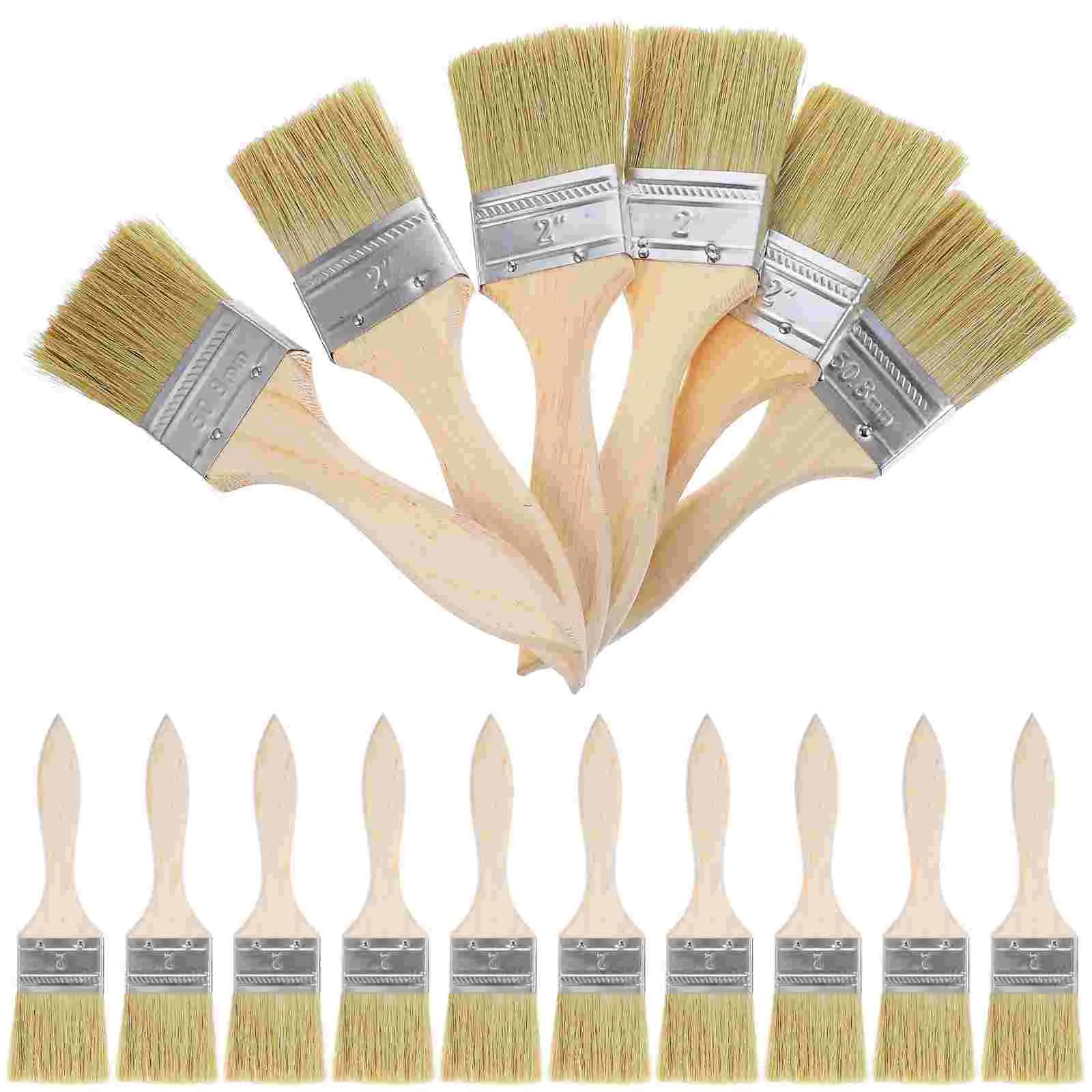 

23pcs Paint Wooden Handle Bristle Brush for Wall and Furniture Painting (2inch, Thin Handle) Paint Brush