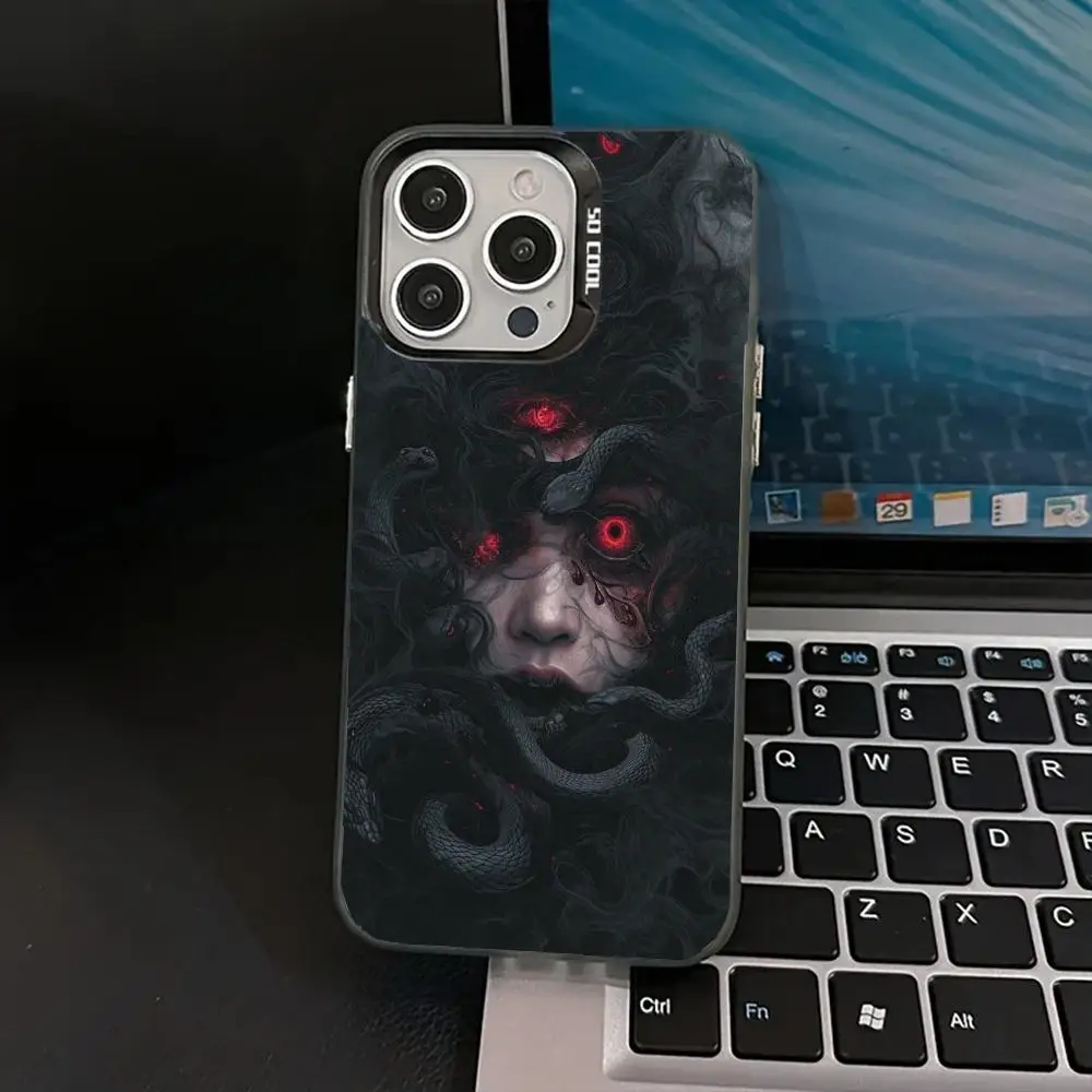 

Snakes entwined case for iPhone17 16 15 14 13 12 11 Pro/ Max/Plus shock-proof rear cover anti-fingerprint