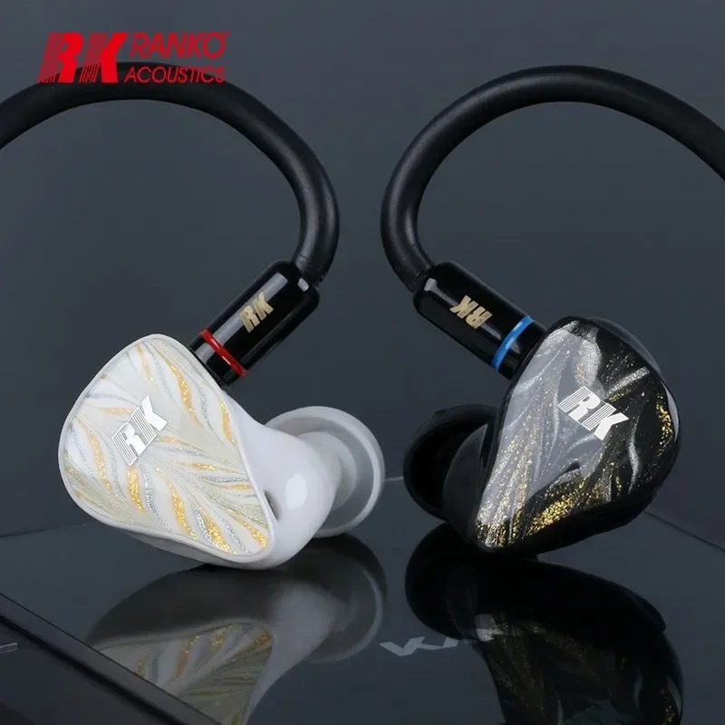 Ranko RIE-880 Wired HIFI Best In-ear IEM Earphone 9.2mm Dynamic Driver Full-Range OCC Monocrystalline Copper Cable Silver-plated