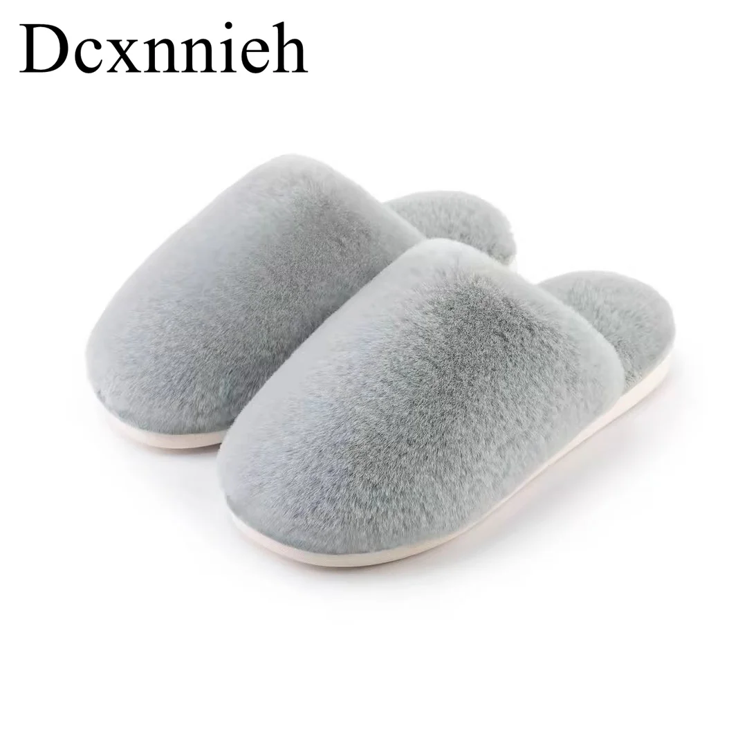 

New Comfortable Casual and Dirty Resistant Solid color Mules Autumn and Winter keep warm Home Cotton Slippers