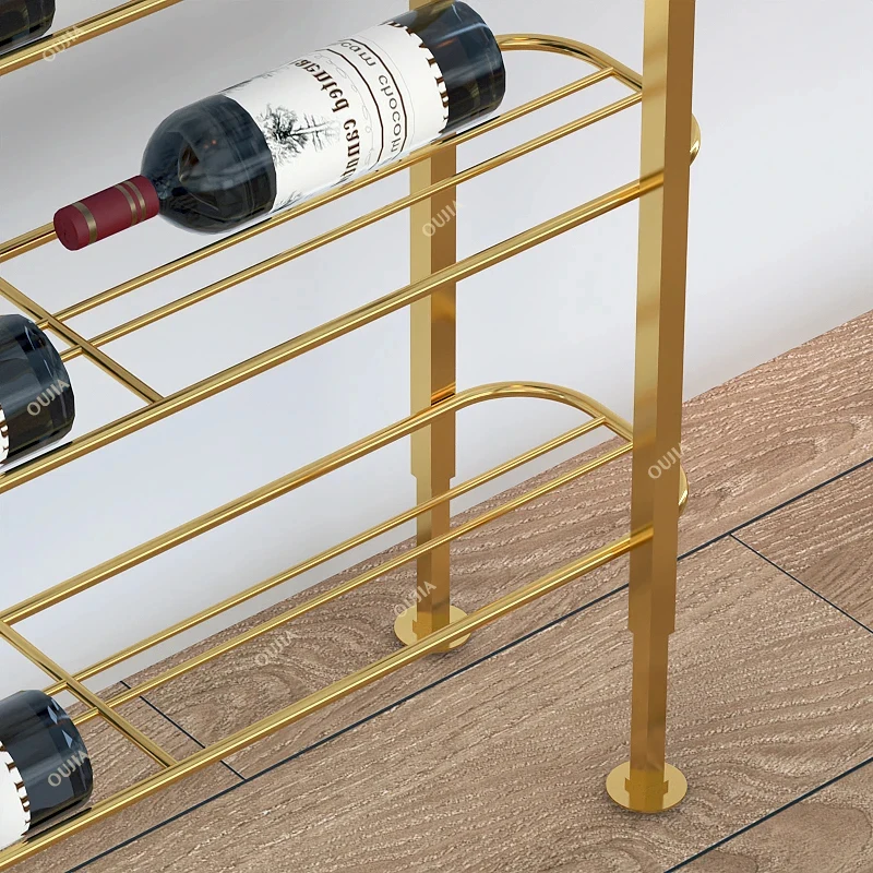 custom.Metal Bar Restaurant Iron/ Aluminium/ Stainless Display Shelf Wine Mounted Wine Rack Wall Steel Home Furniture Wine Cabin view 5