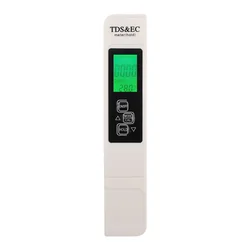 Tester di qualit￠ dell'acqua digitale bianco TDS CE misuratore da 0 a 9999 tester di temperatura multifunzionale di purezza dell'acqua TEMP PPM Tester 1PC