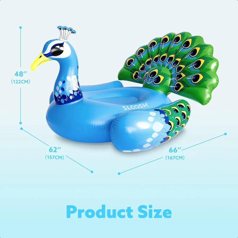 Iatable Peacock Pool Float Giant Peacock Fun Beach Floaties Pool Party Decorations Adult Size Iatable Animal Summer Swim Pool R