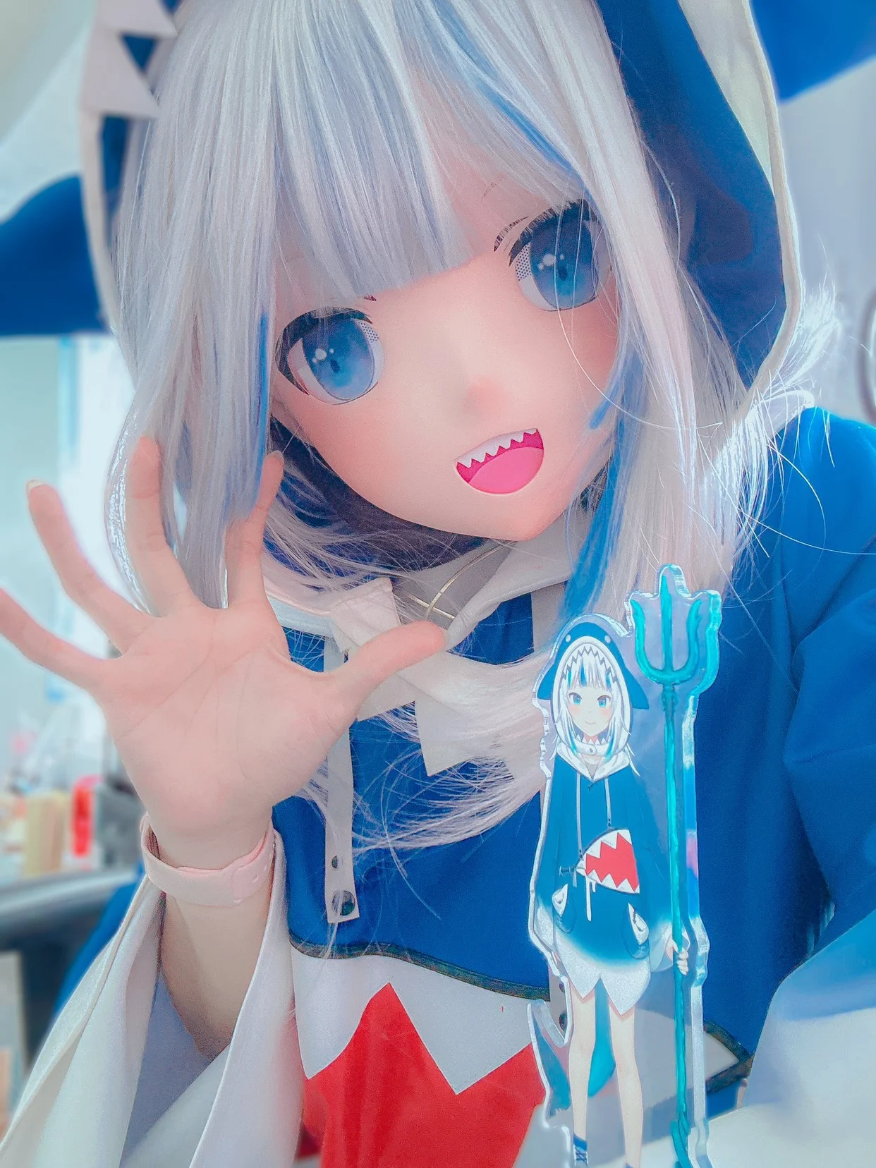 Customize Character Female/Girl Resin Kig Full Head With Lock Anime Cosplay Japanese Anime Kigurumi Mask