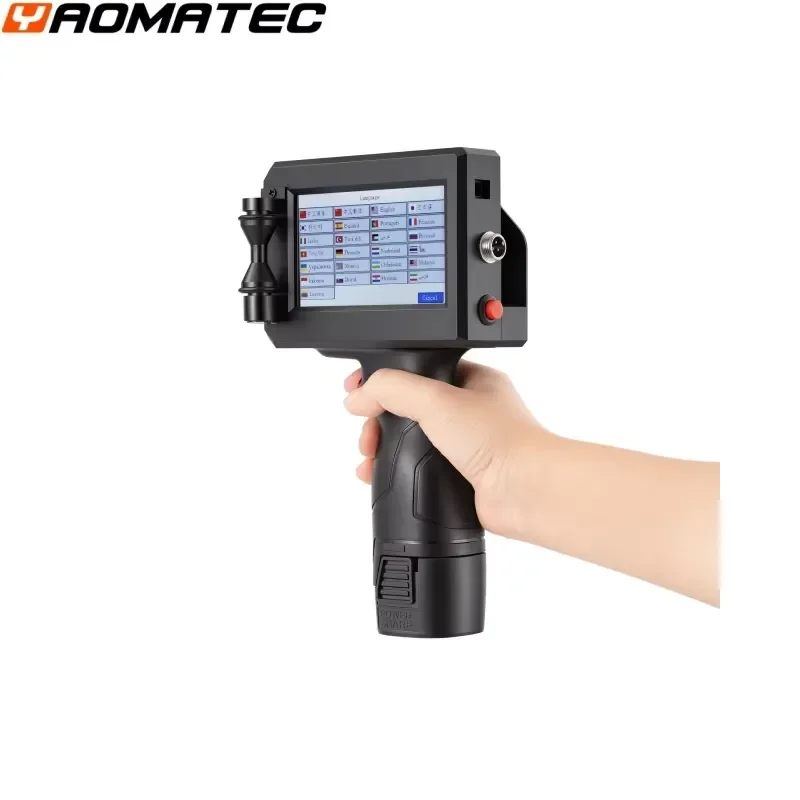

Yaomatec for Inkjet Printer Printing Hand Jet Printer for Barcode Logo Date Marking on Plastic Bags Bottles Cartons