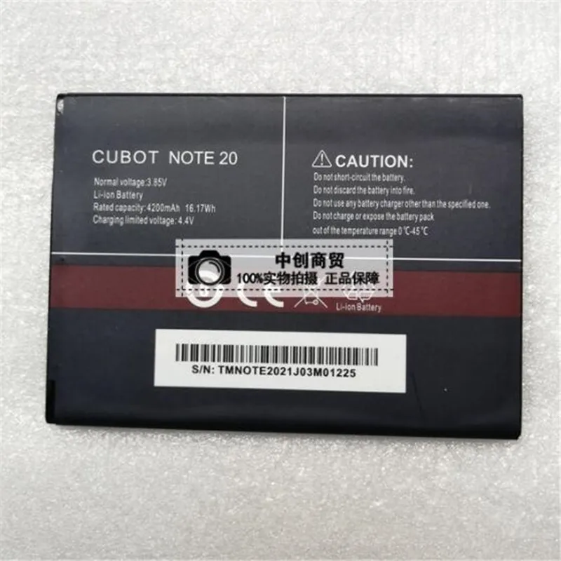 

In Stock for CUBOT NOTE 20 Battery 4200mAh New date production Long Standby Time for CUBOT note 20 battery