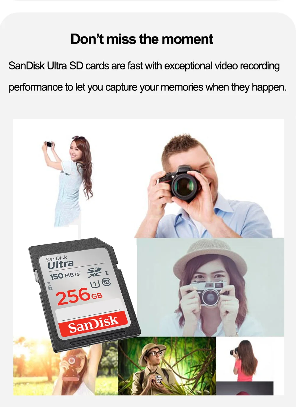 SanDisk Ultra/Extreme PRO UHS-I Karte 32GB 64GB 128GB 256GB SD-Karte C10 Flash-Speicherkarte SD U3 4K V30 Karten für Kamera – Detail 12