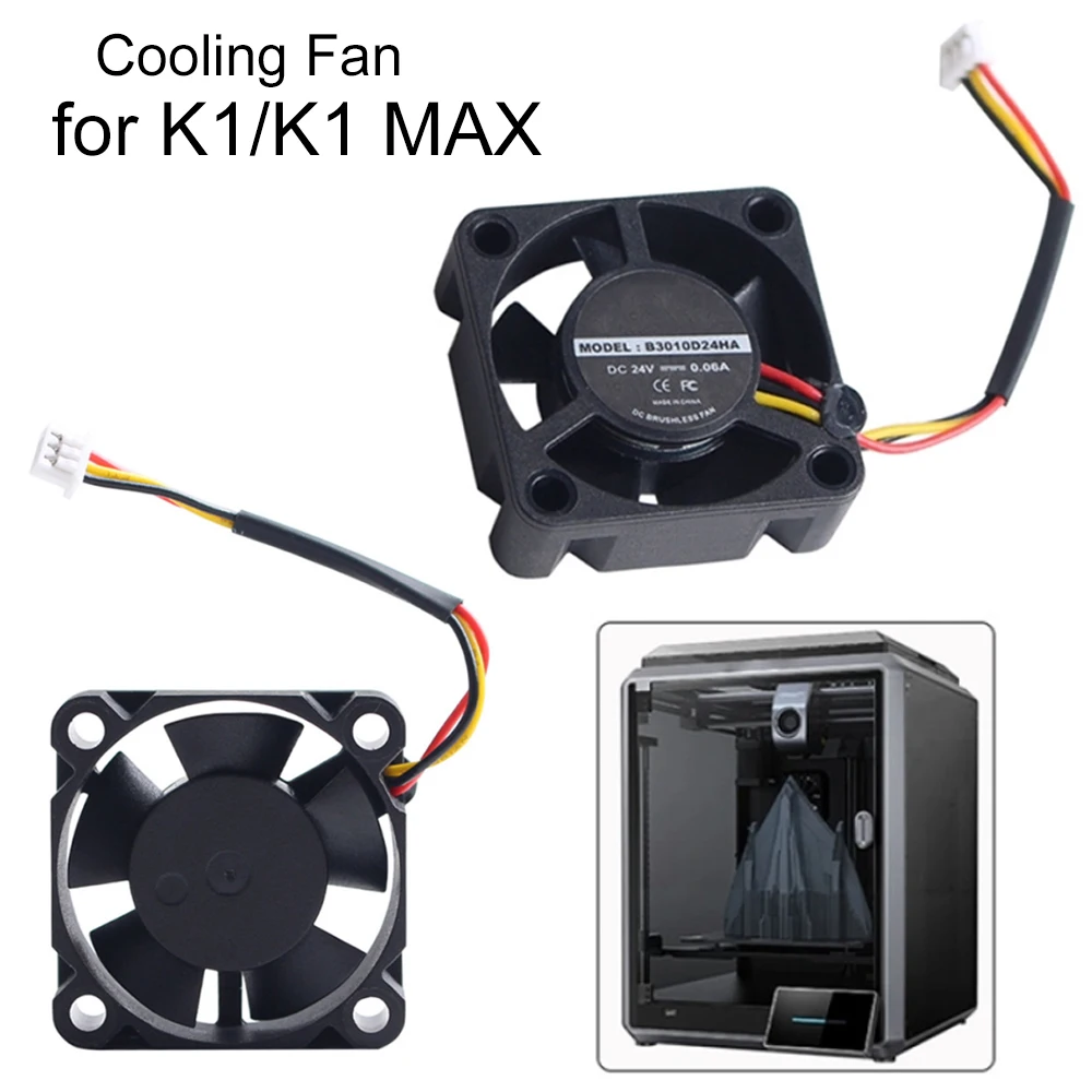 

For CREALITY K1/K1 Max 3010 Dual Ball Fan DC24V Hot End Cooling Fan Replacement Repair Parts 3D Printer Parts