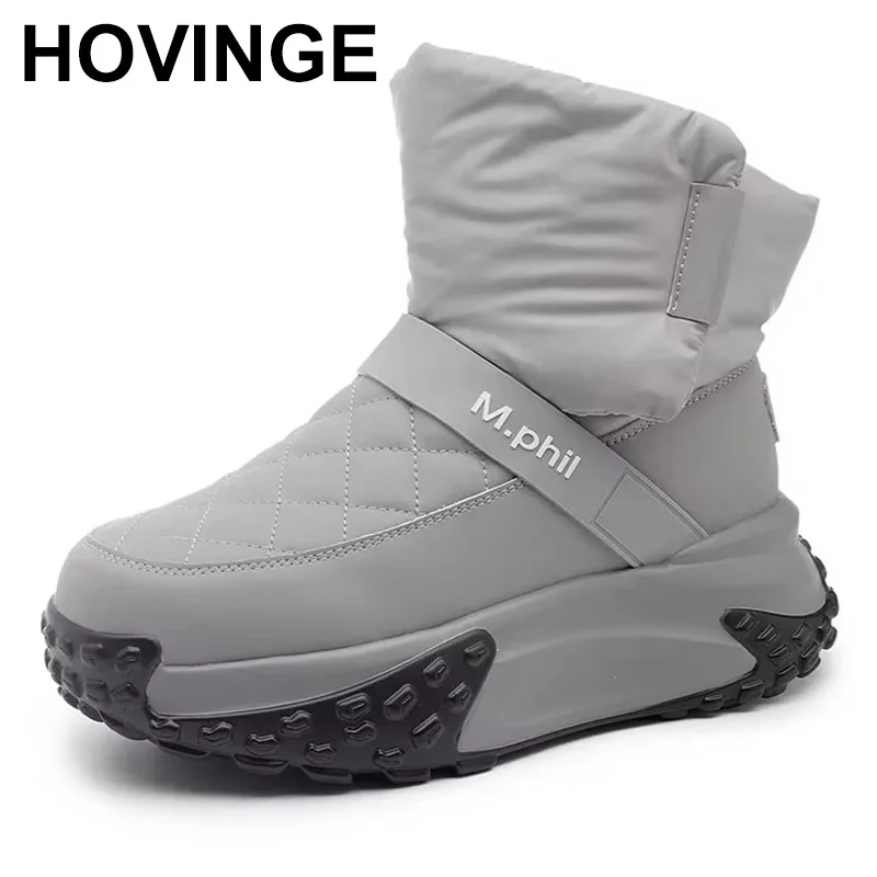 

2025 Fashion Down Cloth Snow Boots Women Newest 5cm Platforn Winter Warm Ankle Boots Outdoor Keep Warm Plush Shoes