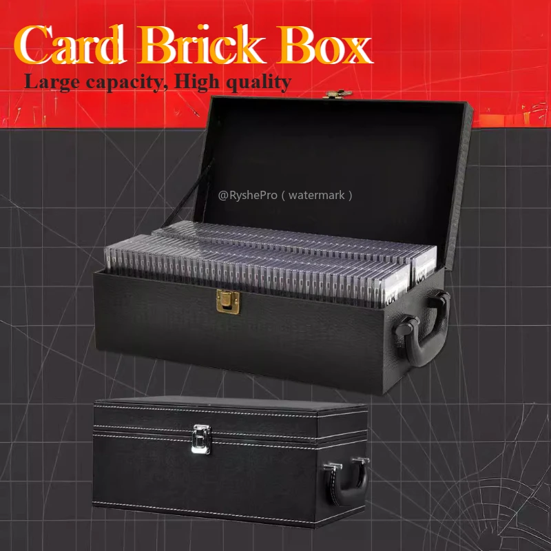 Graded Sports Card Brick Storage Box 2 Partitions Card Deck Box for Trading Sports Card MTG Magic for Yugioh and More Cards Case