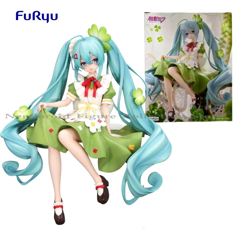 متوفر في المخزون FuRyu Hatsune Miku زهرة الجنية-أربع أوراق البرسيم المعكرونة الفورية سطح المكتب لطيف أنيمي عمل الشكل لعبة نموذج جمع
