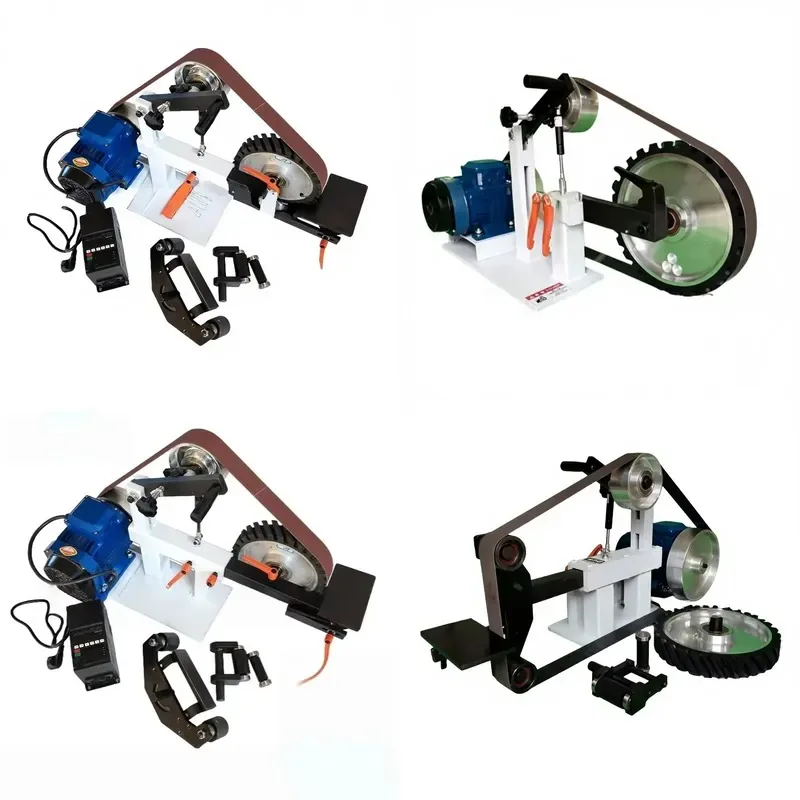 Industrial Vertical Belt Grinder 2x72 Inch 1.5kW Brushless Motor 110V-240V Max Diameter 50mm for Tool Manufacturing