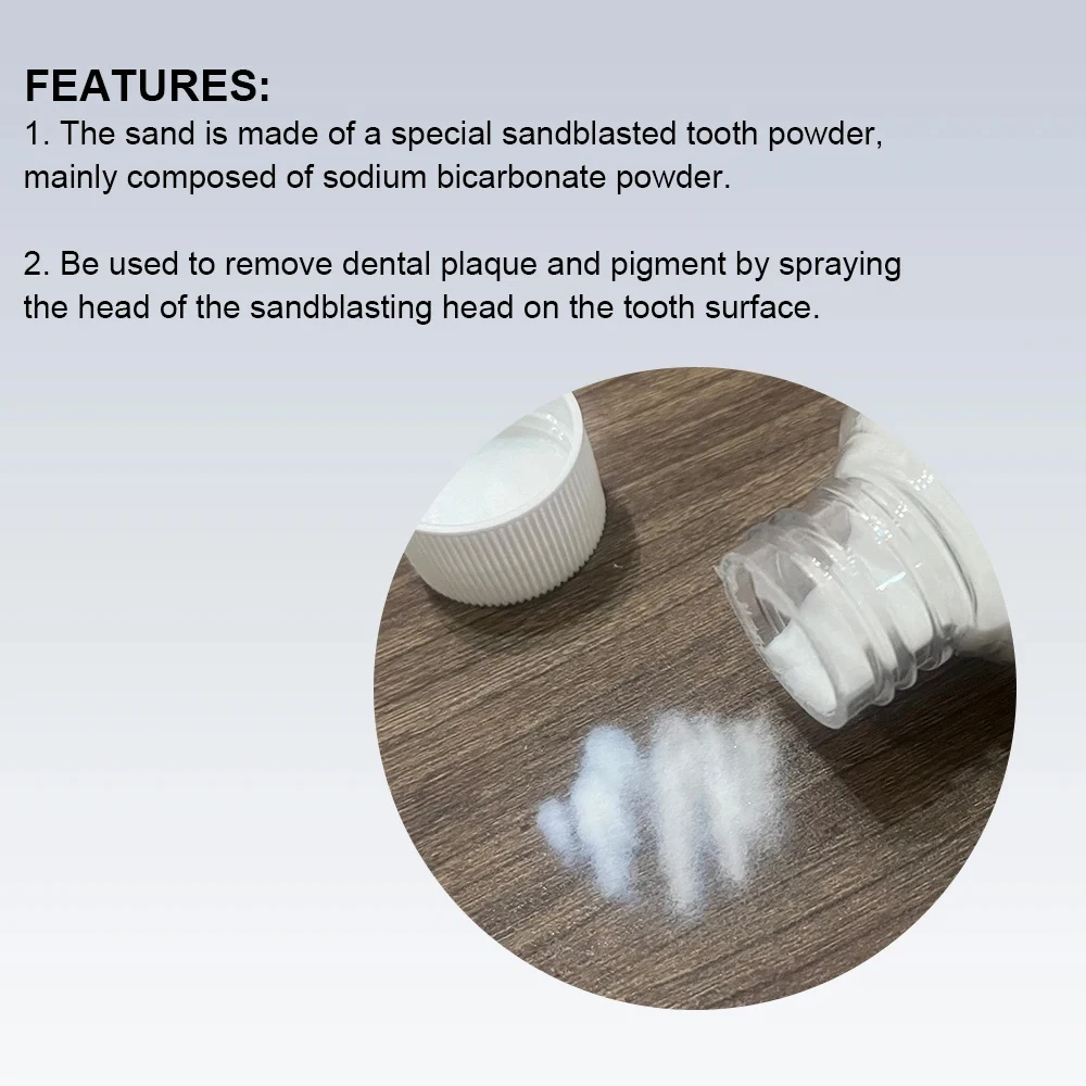 500g/bottle Dental Cleaning Powder for Prophy Jet Polisher Air Powder Teeth Polishing Decontamination Tooth Cleaning Material